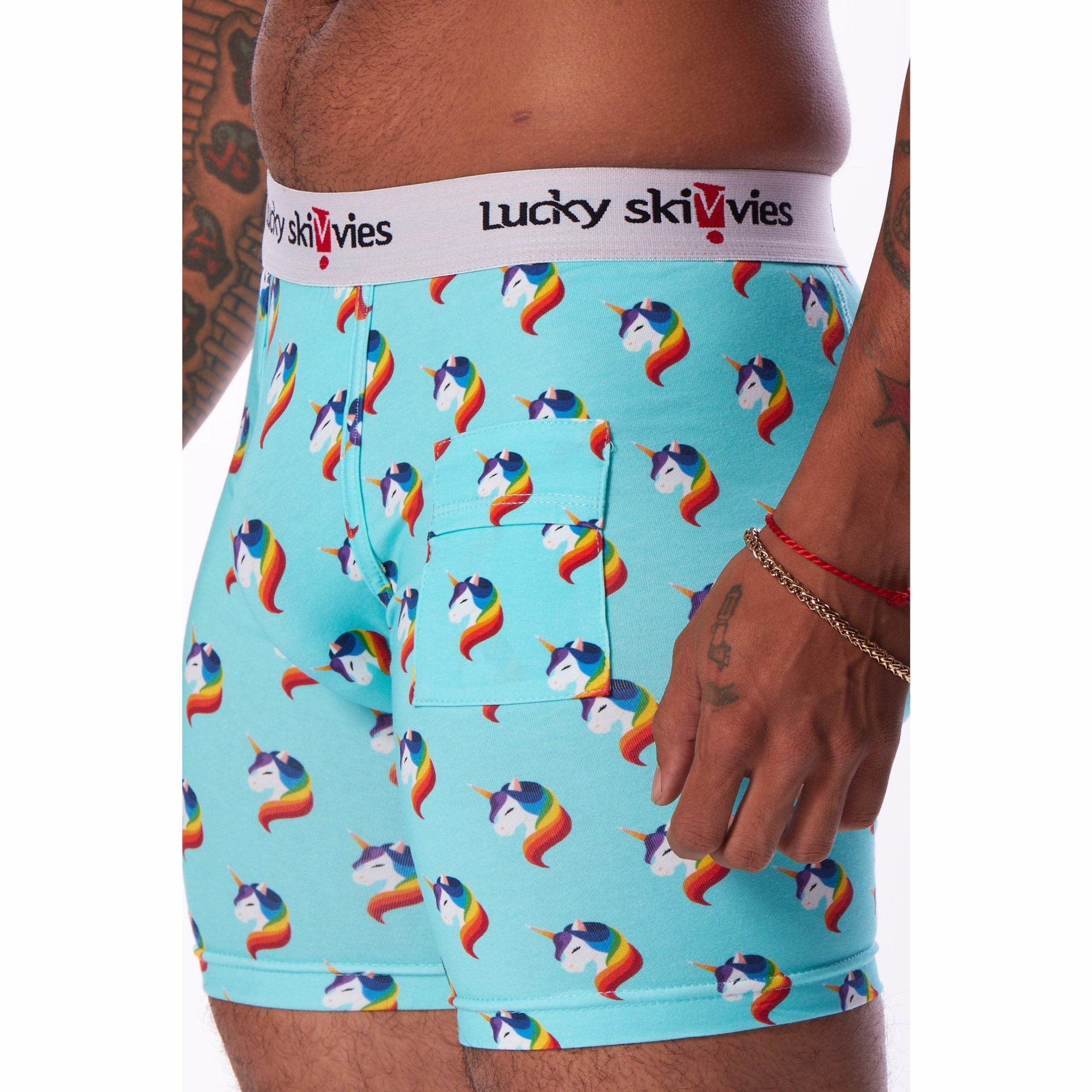 Briefs with unicorn print