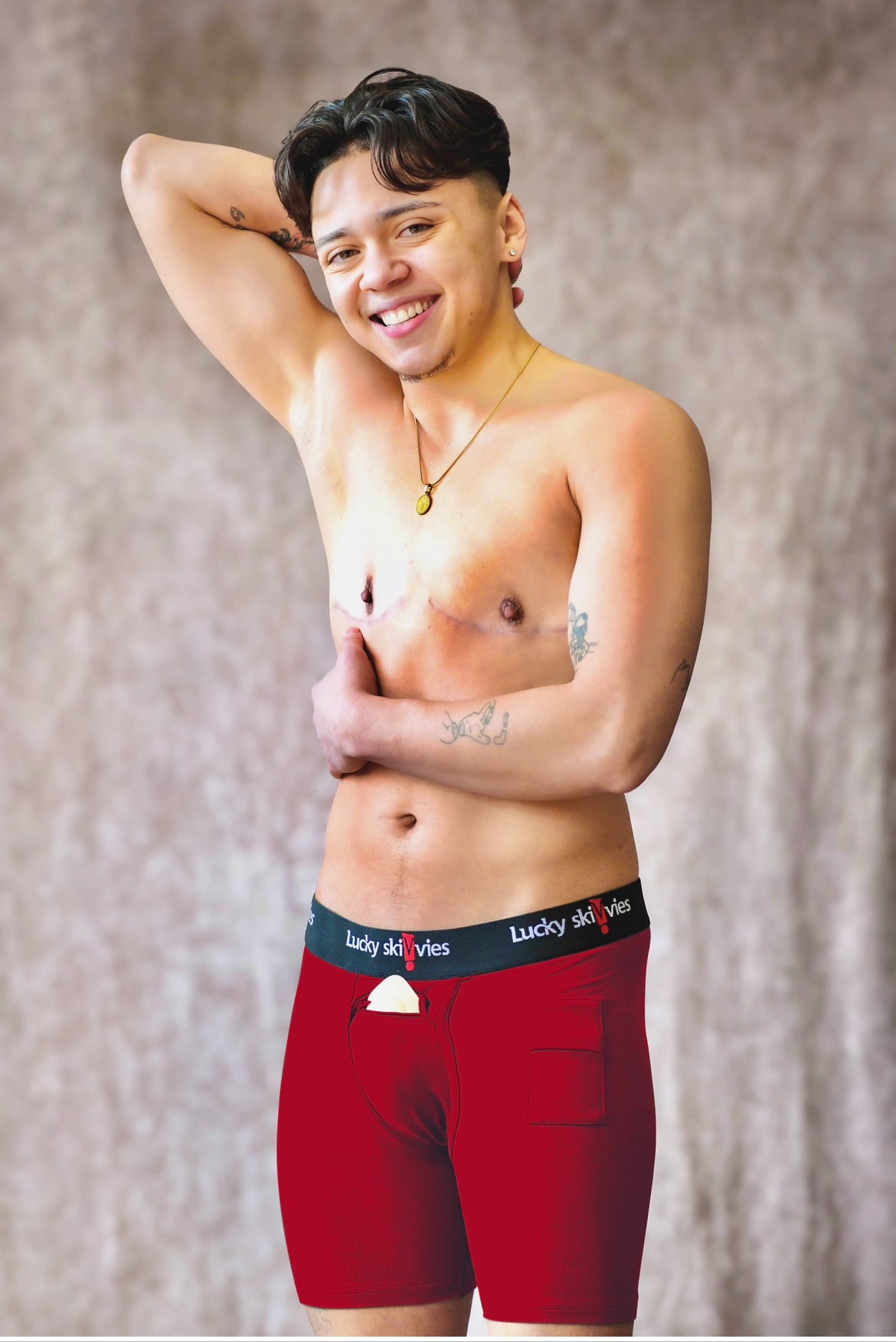 (3Bundles Black, Red & Blue) Pre-Order 6" Packer/ STP/ Insert Boxer Brief - Lucky Skivvies