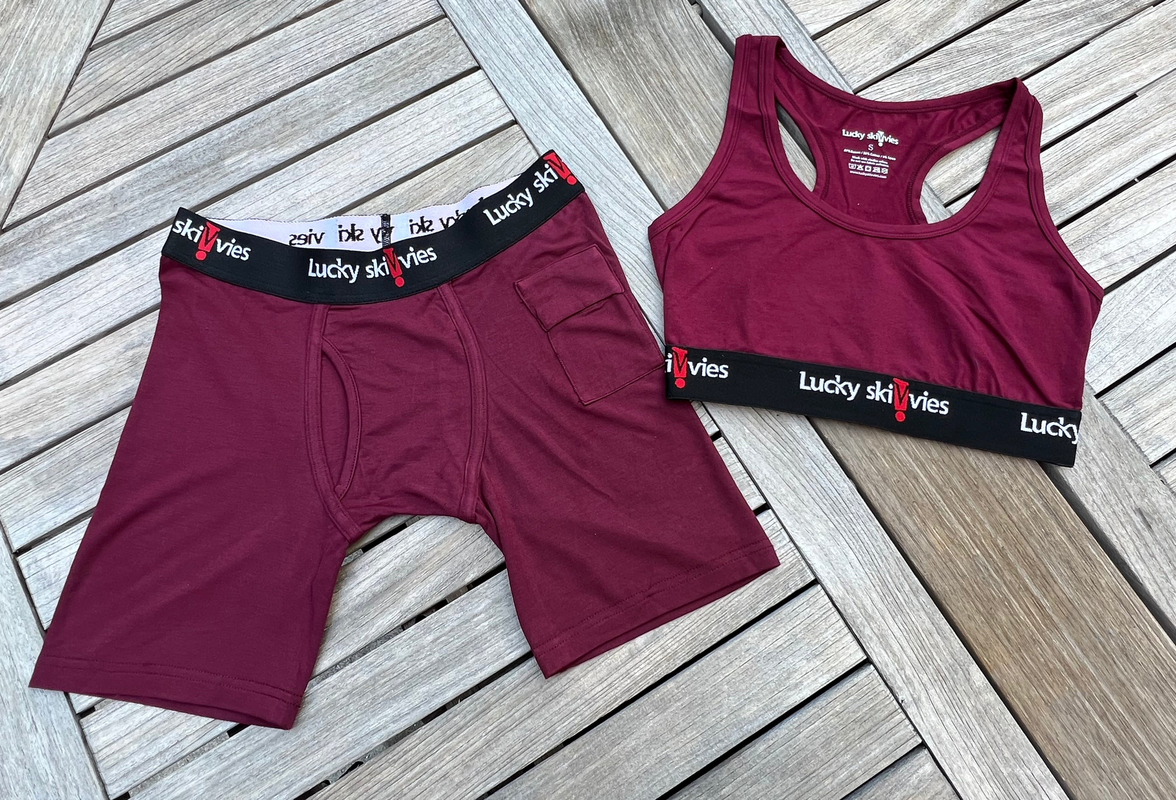 Burgundy Skivvies - Lucky Skivvies