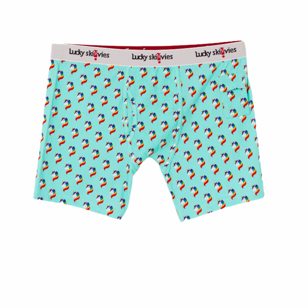 Briefs with unicorn print